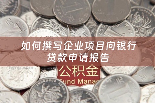  如何撰写企业项目向银行贷款申请报告