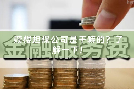  赎楼担保公司是干嘛的？了解一下！