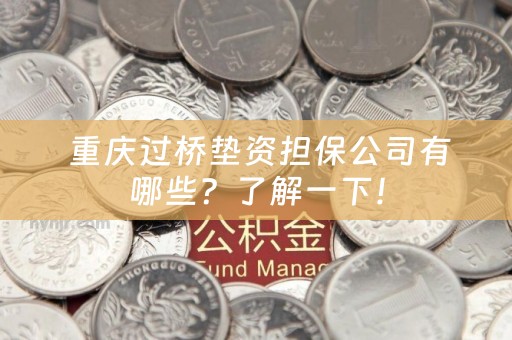  重庆过桥垫资担保公司有哪些？了解一下！