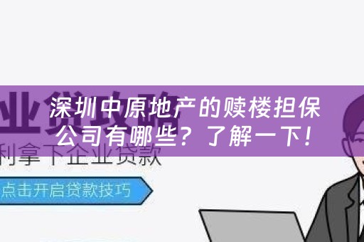  深圳中原地产的赎楼担保公司有哪些？了解一下！