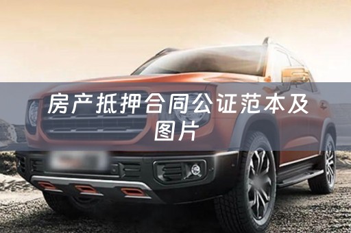  房产抵押合同公证范本及图片