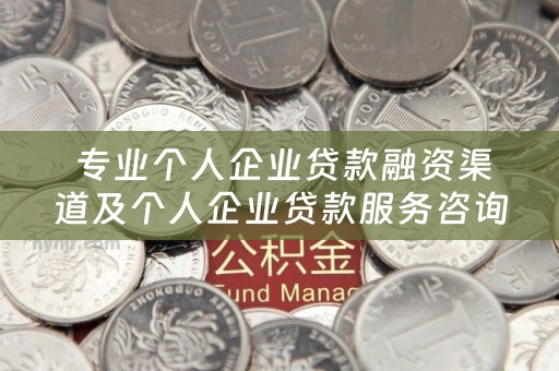  专业个人企业贷款融资渠道及个人企业贷款服务咨询