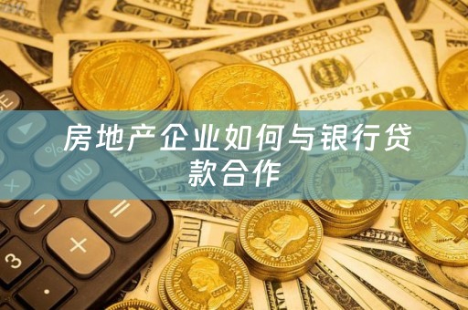 房地产企业如何与银行贷款合作
