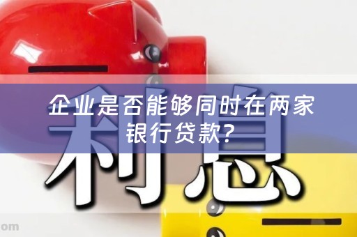  企业是否能够同时在两家银行贷款？