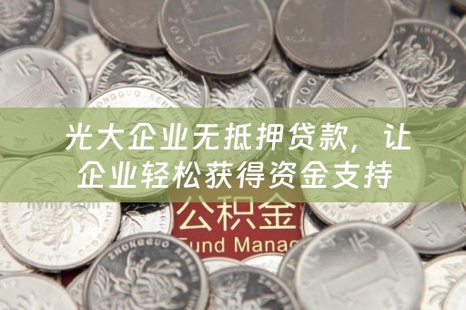  光大企业无抵押贷款，让企业轻松获得资金支持