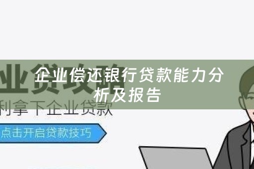  企业偿还银行贷款能力分析及报告