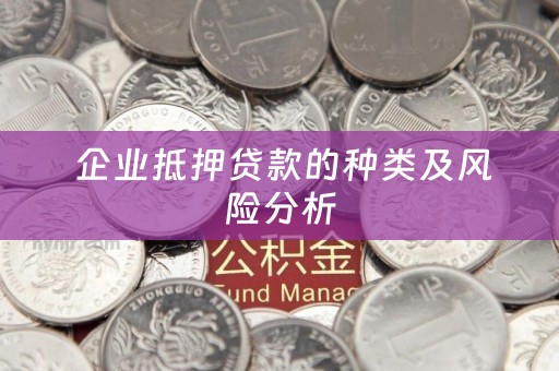  企业抵押贷款的种类及风险分析