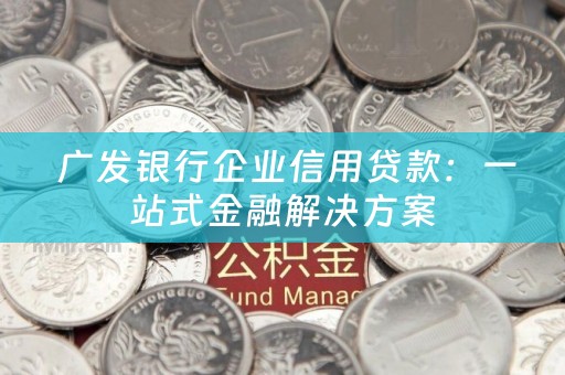  广发银行企业信用贷款：一站式金融解决方案