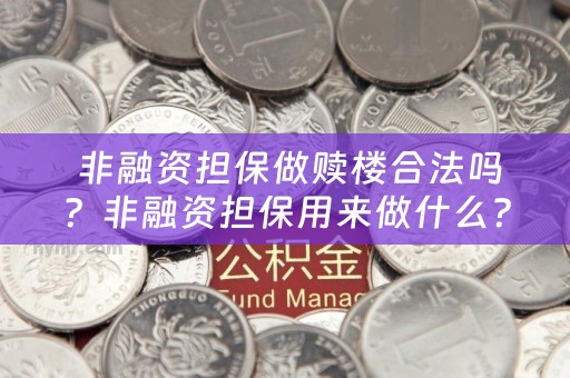  非融资担保做赎楼合法吗？非融资担保用来做什么？