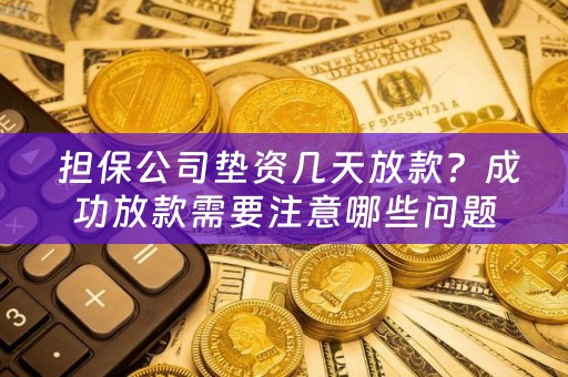  担保公司垫资几天放款？成功放款需要注意哪些问题？