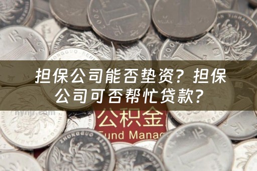  担保公司能否垫资？担保公司可否帮忙贷款？