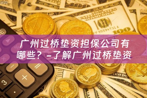  广州过桥垫资担保公司有哪些？-了解广州过桥垫资担保公司