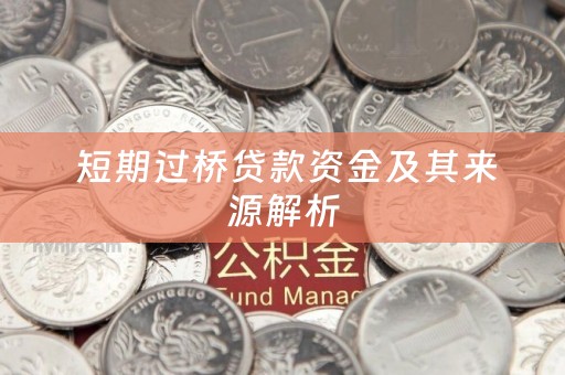  短期过桥贷款资金及其来源解析