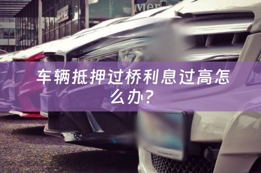  车辆抵押过桥利息过高怎么办？