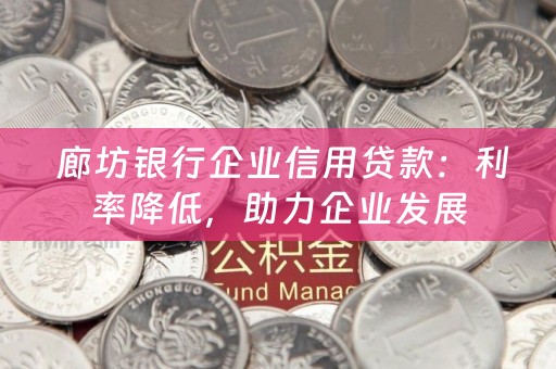  廊坊银行企业信用贷款：利率降低，助力企业发展