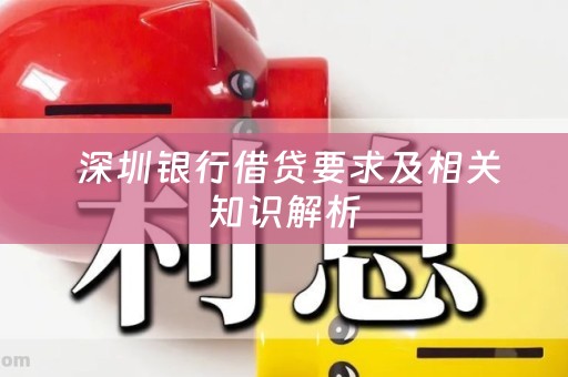  深圳银行借贷要求及相关知识解析
