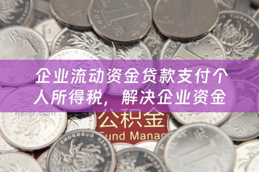  企业流动资金贷款支付个人所得税，解决企业资金周转难题