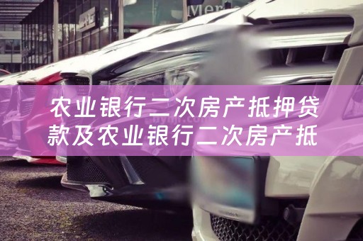  农业银行二次房产抵押贷款及农业银行二次房产抵押贷款利息多少