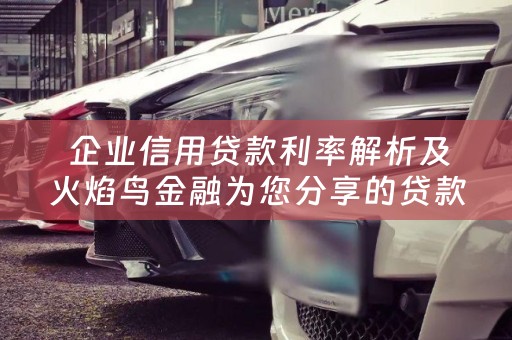  企业信用贷款利率解析及火焰鸟金融为您分享的贷款小知识