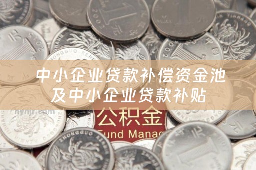  中小企业贷款补偿资金池及中小企业贷款补贴