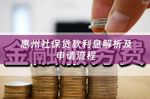  惠州社保贷款利息解析及申请流程