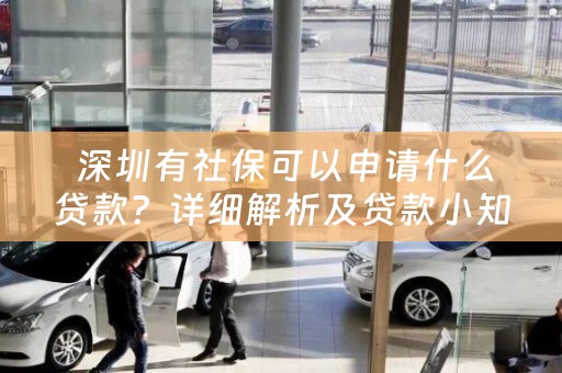  深圳有社保可以申请什么贷款？详细解析及贷款小知识