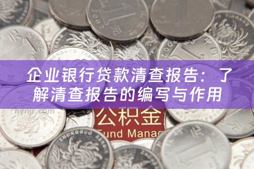  企业银行贷款清查报告：了解清查报告的编写与作用