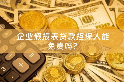  企业假报表贷款担保人能免责吗？