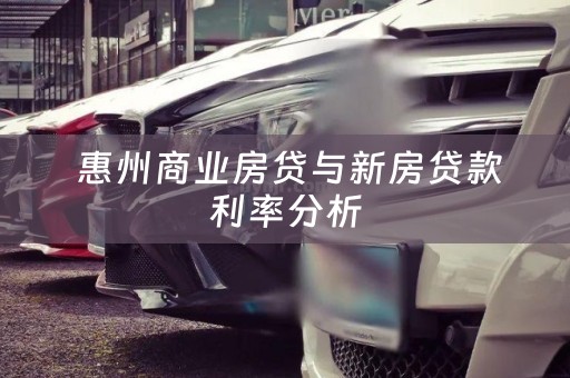  惠州商业房贷与新房贷款利率分析