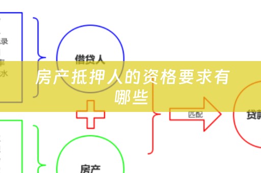  房产抵押人的资格要求有哪些