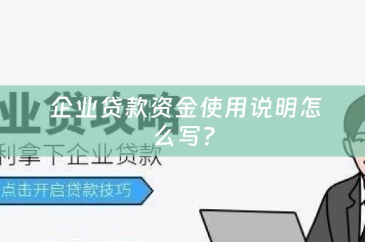  企业贷款资金使用说明怎么写？