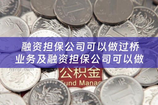  融资担保公司可以做过桥业务及融资担保公司可以做过桥业务吗？