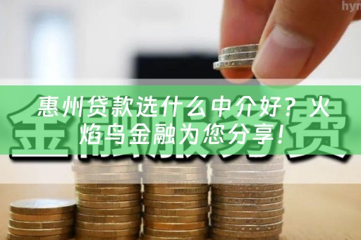  惠州贷款选什么中介好？火焰鸟金融为您分享！