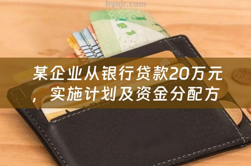  某企业从银行贷款20万元，实施计划及资金分配方案