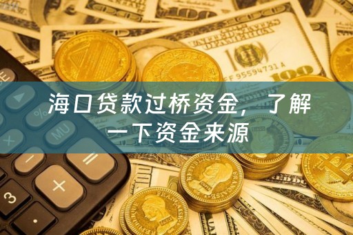  海口贷款过桥资金，了解一下资金来源