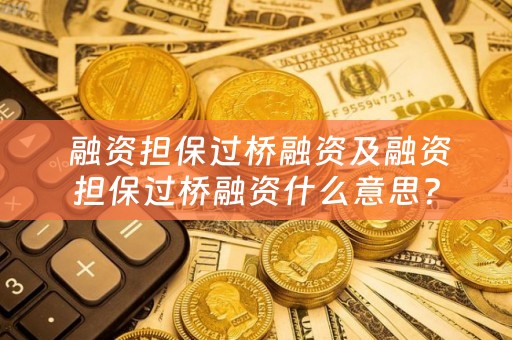  融资担保过桥融资及融资担保过桥融资什么意思？