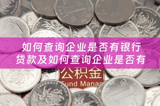  如何查询企业是否有银行贷款及如何查询企业是否有银行贷款业务？