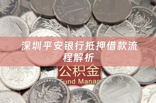  深圳平安银行抵押借款流程解析