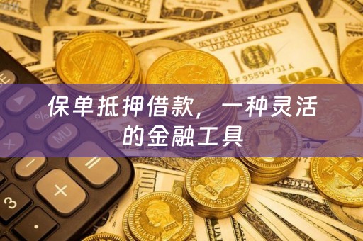 保单抵押借款，一种灵活的金融工具