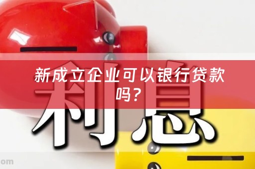  新成立企业可以银行贷款吗？