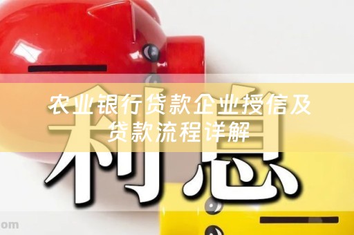  农业银行贷款企业授信及贷款流程详解