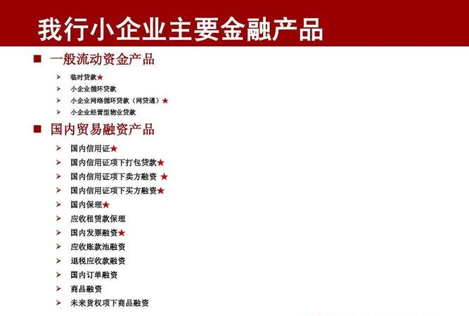 各银行企业信用贷款产品详解