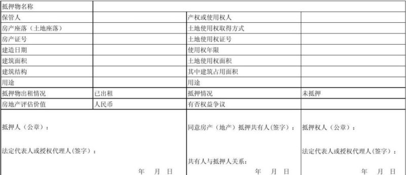 抵押房产材料 抵押房产材料有哪些