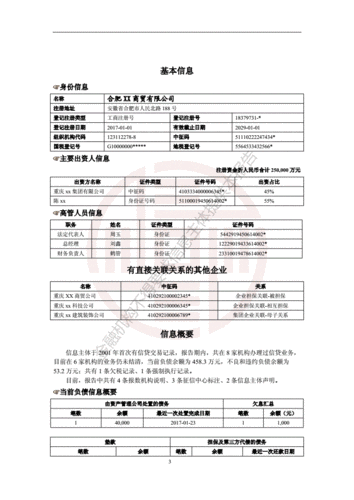  企业征信报告包含哪些银行贷款业务