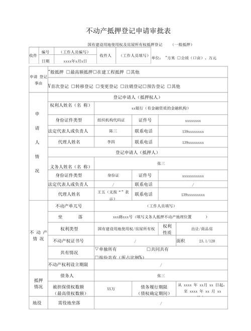  东莞不动产抵押登记表及登记流程详解