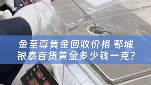 金至尊黄金回收价格 鄂城银泰百货黄金多少钱一克？
